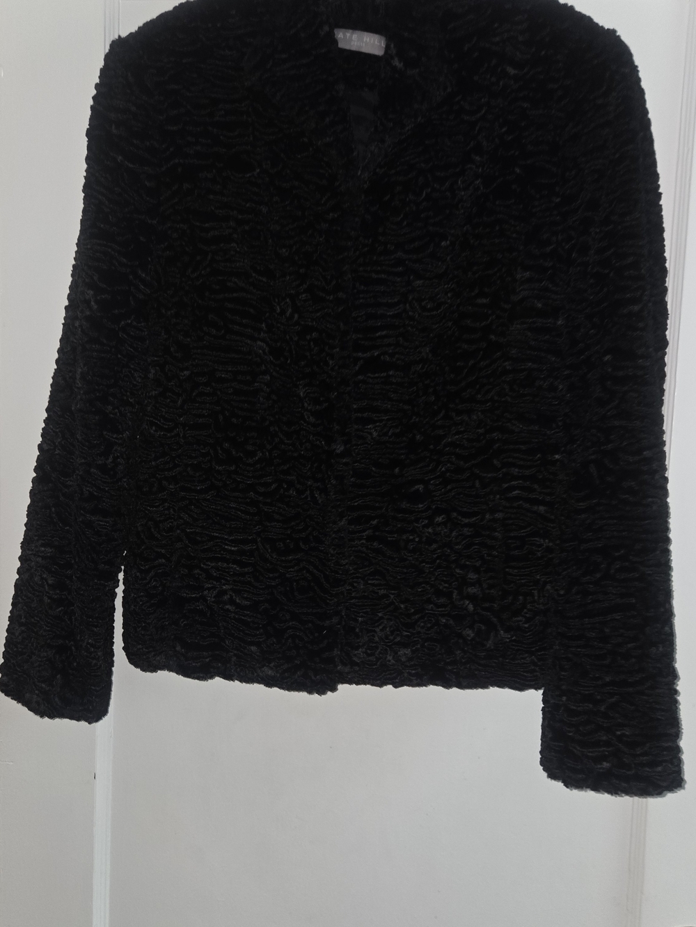 KAYE HILL Black Soft Beautiful Women's Short Jacket, Size 14P